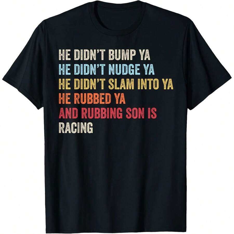 Sprint Car Racing Apparel Funny Race Quote Dirt Track Racing T-Shirt - Black - View 1
