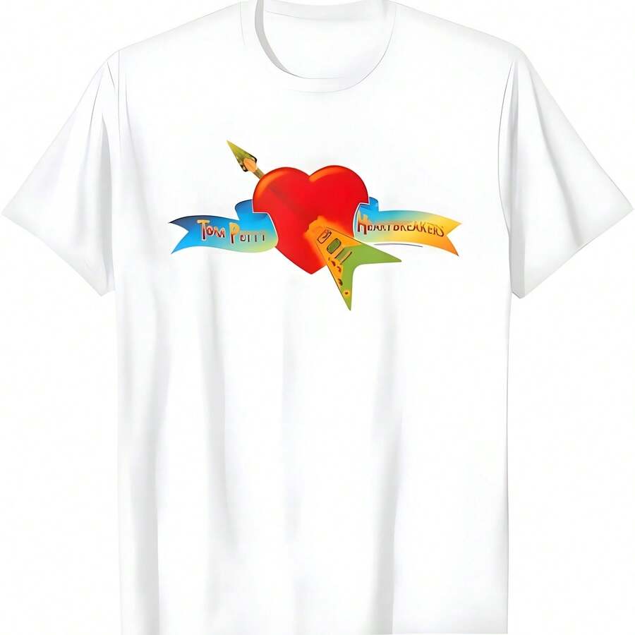 Camiseta con logotipo clásico de Toms Pettys y The Heartbreakers - Blanco - Ver 1