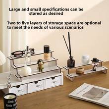 Modern Wooden Step Shelf | Lightweight Multifunctional Storage & Display Rack | Space-Saving Home Essential | Available In Multiple Sizes / Detachable - Multicolor - View 2