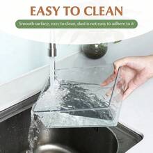Contenedor transparente para baño de arena de hámster, caja de baño de polvo de acrilico para cobayas, casa de baño de arena para hámster, contenedor de baño para cobayas - Rectángulo - Ver 5