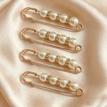 2pcs Pants Waist Cincher Clips, Anti-Exposure Brooch - Off-white 2pcs - View 6