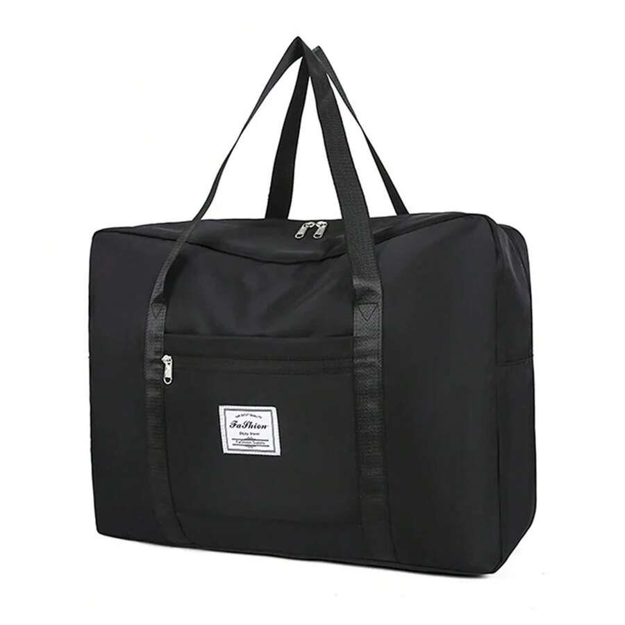 Large Capacity Foldable Travel Bag For Men And Women, Waterproof Handbag, Lightweight Storage Bag, Shoulder Bag For Gym And Yoga, Multipurpose Storage Bag, Portable For Business And Leisure Travel. - 米色 - 查看 1