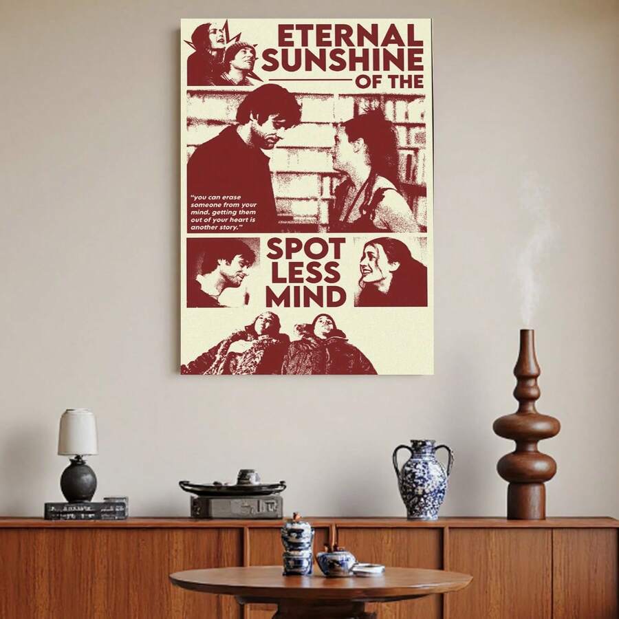 Enmarcado 1 póster de arte de película retro - Lienzo para decoración de pared con cita, ideal para sala de estar, dormitorio, oficina o comedor - Estilo bohemio único, idea de regalo perfecta, uso interior/exterior, decoración de sala de estar | Estilo bohemio | Lienzo , de película - Enmarcado - Ver 1