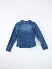 Slim Denim Jacket With Premium Distressed Details,  Urban Style. - Medium Blue 3NZY06 - View 10
