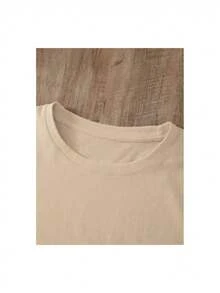 YOCASA Women's Casual Summer T-Shirt, Round Neck, Fitted Short Sleeve, With Oil Painting Print, Floral, Heart, Cherry And Letter Patterns. Simple Casual Fabric, Sporty Style, Ideal For Everyday Wear And Valentine's Day Dates. - 黑色 - 查看 4