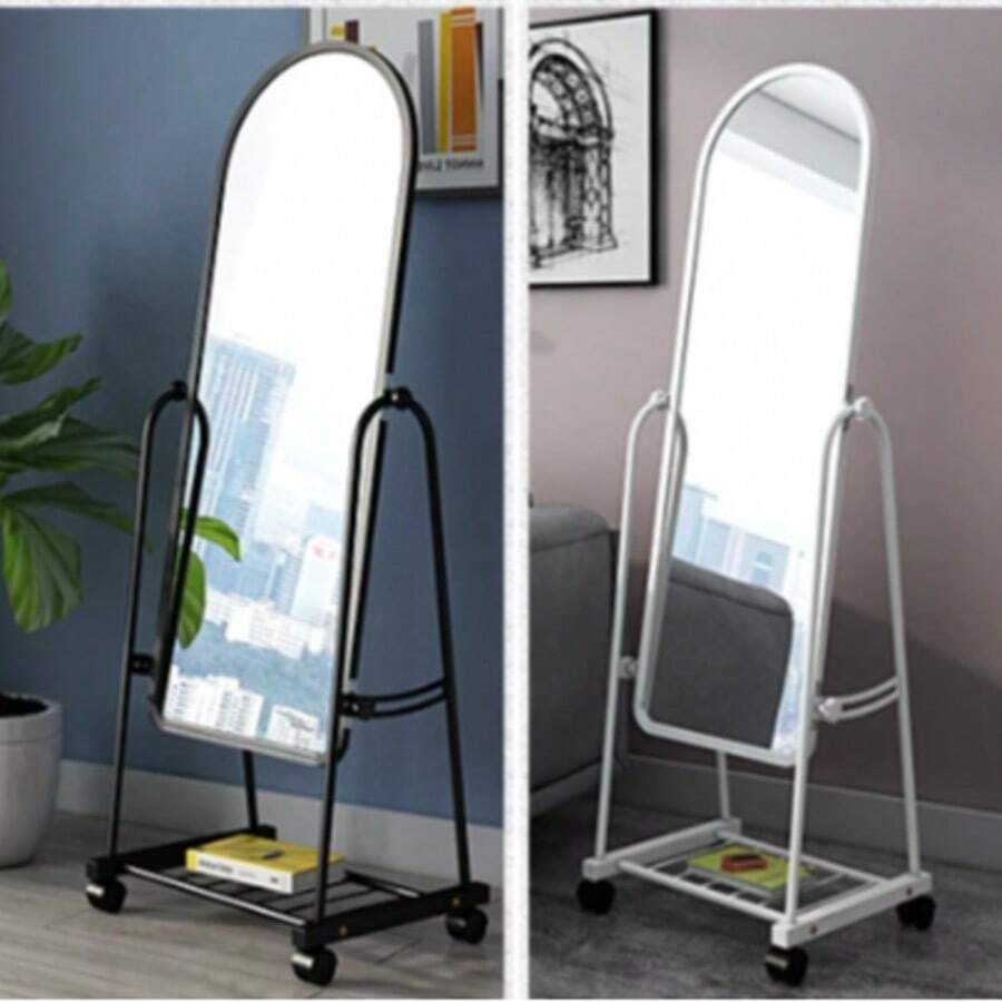 Princess Style Full Length Mirror For Photo Shooting, Room Decor, OOTD, Shatterproof Glass, Floor Standing Large Mirror - 1PC - View 1
