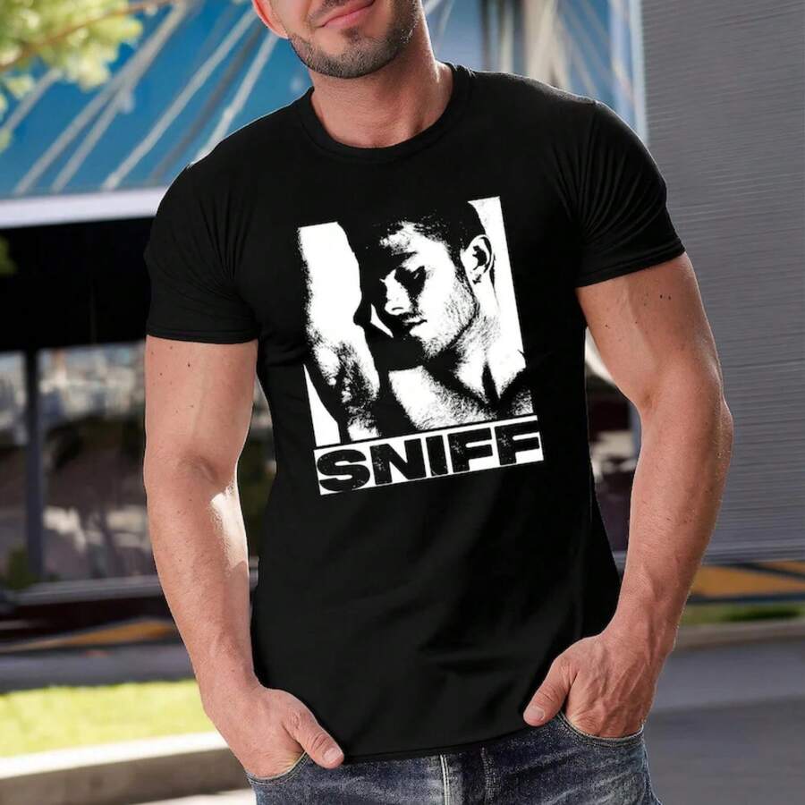 Camiseta estampada, tejida en algodón puro, con diseño de cuello redondo, estilo unisex, camisa creativa y moderna, ideal para primavera y otoño, holgada y cómoda para hombres y mujeres. - Negro - Ver 1