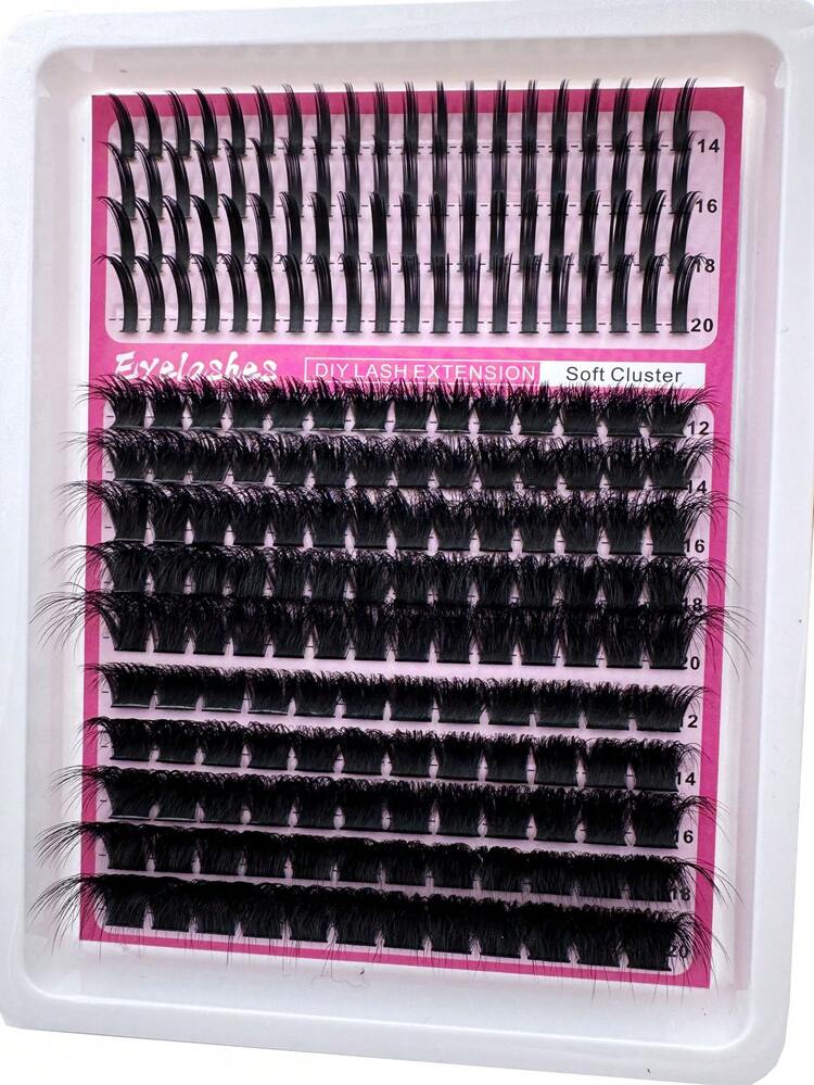 Bộ 300/290/210 sợi mi giả dạng chùm nhọn + 160D + 200D/Chùm nhọn + 80D + 100D/Chùm nhọn + 60D + 80D, mi giả dạng chùm nhọn, mi giả dạng sợi mảnh 12-20mm, mi giả dạng chùm nhọn phong cách Manga, mi giả dạng chùm dày, mi giả dạng chùm, mi giả dạng sợi riêng lẻ, tự làm mi giả. - D - Xem 8