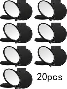1/5/10/50/100 piezas Espejo de mano pequeño, Espejo de maquillaje portátil, Esencial de viaje, Espejo de maquillaje para dormitorio de estudiantes - Negro - Ver 11