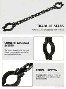 1 Plastic Chain Prop , Wrist Release Handcuffs, Large Prison Body Release Chain, Suitable For Costume Parties, Ghosts And Monsters Do Not Give Candy Props. The Prison Chain Is Made Of High-Quality Plastic, Lightweight, Comfortable To Wear, Not Bulky, Very Suitable For Prisoner Performances, Very Suitable For Party Role-Playing, Stage Performances - Multicolor - View 6