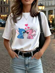 Dam-T-shirts - Vitt - Visa 4