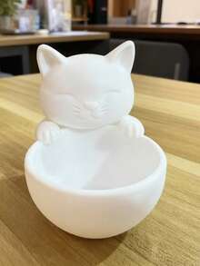 Cute Cat Hug Planter, Creative Design With Drainage Hole, Suitable For Indoor Succulent, Small Flower, Cactus Planting, Home Garden Balcony Outdoor Decor - Kitten - View 15