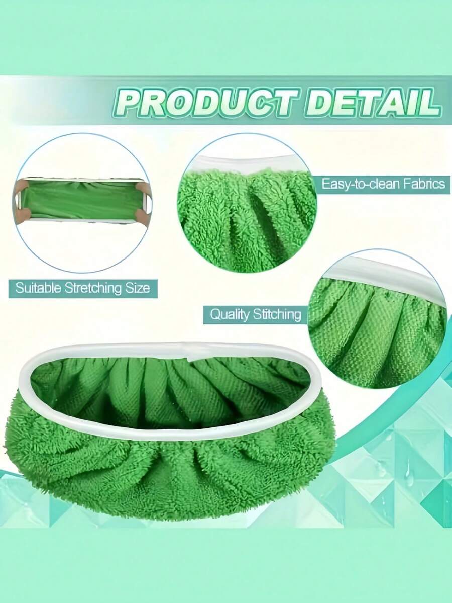 Rectangular Microfiber Mop Replacement Cloths, Reusable Cleaning Pads For Flat Mops, Easy To Install And Remove, Keeps Floors Clean And Streak-Free For Home Use. Christmas, Halloween, Easter, Thanksgiving, Holiday Season Gift