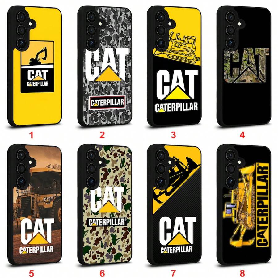 CAT Heavy Equipment 8 Style Phone Case - C-Caterpillars Fan Shockproof Cover For IPhone/ CAT Camo Logo Phone Case - Construction Anti-Drop Protector Luxury Unique Fashion Phone Case, Fast Local Warehouse Shipping, Cute Funny Cartoon Pattern Full Shockproof Cover Compatible With IPhone 17 16 15 14 13 12 11 7 8 Plus X XS Air Pro Pro Max  Galaxy S21 S22 S23 S24 S25 S26 Plus FE, Galaxy A05/A13/A14/A15/A16/A54/A35/A55/A56 Pixel 10/9 Pro XL Unisex Anti-Fingerprint Durable Gift Case - 6 - 查看 1