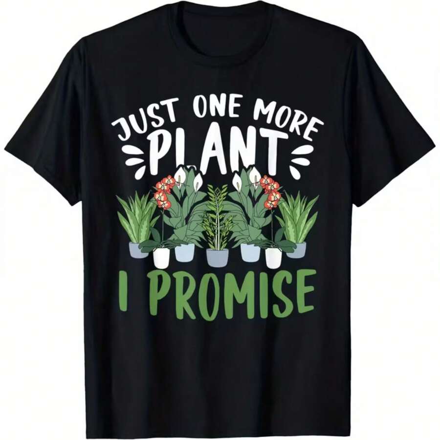 Printed T-Shirt For Men And Women - 黑色 - 查看 1