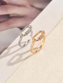 1pc Elegant Geometric Ring, Suitable For Women's Daily Wear - Ring - View 2