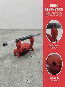 Cute Crab Shaped Pen Holder, Creative Desktop Storage Organizer Box, Interesting Home & Office Decor - A - View 7