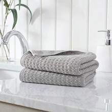 Bahama - Toallas de Mano, Toallas de algodón Suaves y absorbentes, Bajas Pelusas, Resistentes a la decoloración Gris del Pacífico Norte, 2 Piezas - Gris del Pacífico Norte - Ver 2