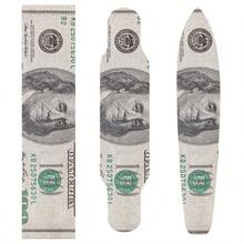 3D Dollar Bills Pattern Skateboard Grip Tape Sheets Longboards Griptape 33 InchX 9 Inch Bubble Anti - Slip Scooter Deck Sand Paper Rollerboard - Multicolored - View 3