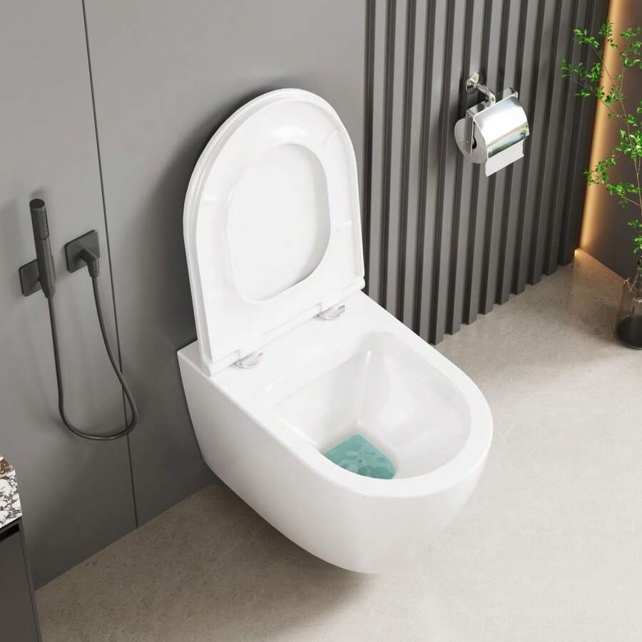 Toilettes - WC grand format + couvercle UF à bord fin - Voir 1
