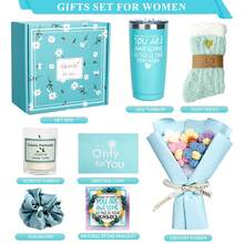 Birthday Gifts For Women Friendship, Pink Relaxing Spa Gifts Basket Set For Women, Self Care Gifts Unique Happy Birthday Gift Idea For Mom Her Best Friends Sister Wife Girlfriend Coworker Teacher - Mint Green - View 3