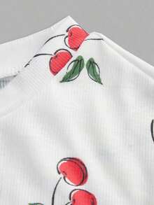 Nuevo conjunto casual de 2 piezas de estilo primavera y verano: Camiseta básica de cuello redondo, manga corta y con pliegues a ambos lados + Falda-paraguas con vuelo, corta por ambos lados, de largo medio, en tejido de punto acanalado gris claro - Blanco - Ver 10