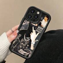 Funda para móvil con estampado de gafas de sol de panda, compatible con fundas de , Apple, VIVO, OPPO, , ,  y Honor. Fabricada en TPU, ofrece protección contra golpes y caídas. Un regalo ideal para amigos y familiares. - Negro - Ver 4