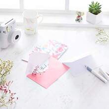 Basics Tarjetas de agradecimiento y sobres 48 unidades floral - Rosa - Ver 6