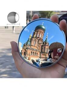 6pcs Selfie Essential Tool, This Portable Round Mirror Is Perfect For Taking Photos, Available In Two Sizes, Convex Lens Design For Wide-Angle Photos. A Must-Have Travel Gift For Friends - A - View 7