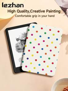 1个可爱彩色波点图案保护套，兼容 Kindle 2024、Kindle NK 11/Kindle Kids、Kindle Paperwhite 5、10.2 英寸 2025（第十代）/ 11 (A16) 2025（11 英寸）、Galaxy Tab A8 10.5 英寸 2022，具备自动唤醒/睡眠功能，轻巧便捷，完美贴合，保护您的阅读设备。 - 彩色 - 查看 5