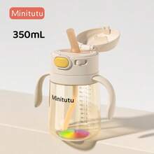 1 chiếc cốc uống nước cho bé/trẻ nhỏ 300ml bằng chất liệu PPSU, đáy cầu vồng, thích hợp mang đi du lịch và sử dụng tại nhà. - màu trắng nhạt - Xem 11