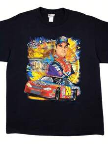 Jeff Gordon 'Rainbow Warrior' Vintage 2002 Chase Authentic Racing T-Shirt - Women's Blouses, Blouses, Casual Blouses For Ladies, Casual Blouses For Ladies, Women's Tops, Tops, Unisex - 黑色 - 查看 6