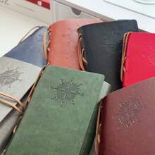 A6 Retro Leather Diary, Handmade DIY Travel Diary, With Rope Binding, Retro Small Business Planning Notebook, Suitable For Office And School Gifts. - Diary - View 5