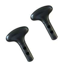 Techigher 2Pcs Kayak Canoe T Paddle Handle, T-Curved Ergo PVC Grip For SUP, Replacement Handle For Paddle, Convert Kayak Paddle Into Single Oar - Black - View 2