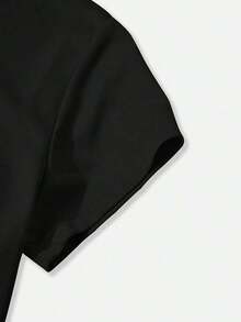 Nueva Camiseta de Moda para Mujer con Cuello Redondo, Estilo Moderno y Minimalista, Camiseta de Manga Corta con Estampado de Todo Saldrá Bien, Diseño de Pájaro Curador, Cuello Redondo, Moda Casual, para el Trabajo y Uso Diario, Estilo Retro para Otoño e Invierno. Top de mujer fresco, lindo y elegante, estilo deportivo, camiseta de algodón con cuello redondo. Diseño versátil, casual para el día a día, para el verano. - Negro - Ver 4