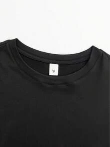 Camiseta de Mujer con Estampado de Diamantes Rosados y Paraguas - Blusa de Manga Corta con Cuello Redondo Suave, Top Compatible, Camisa Casual de Verano Lavable a Máquina, Adecuada para Mujeres, Conjuntos de Primavera, Uniformes y Atuendos Casuales - Negro - Ver 5