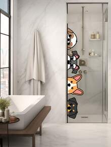 1 Set Stiker PVC Kartun Anjing Mengintip Lucu - Stiker Landak Menggemaskan, Dua Sisi, Dapat Dilepas, Hasil Akhir Matte, Cocok untuk Kaca dan Dinding - Sempurna untuk Dekorasi Kamar Tidur, Kamar Mandi, dan Jendela Mobil, Meningkatkan Visibilitas, Hewan Peliharaan yang Menggemaskan, Dekorasi Rumah - A - View 7