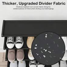 Estantería para zapatos de tubo de acero en forma de X, duradera, resistente y ahorradora de espacio, estantería de almacenamiento de zapatos, gabinete de zapatos, estantería de zapatos vertical, estantería de cuatro capas, se puede instalar sin herramientas, marco de metal duradero y resistente a la oxidación. - Multicolor - Ver 11