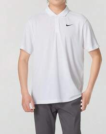 Áo Polo tay ngắn cổ tennis thoáng khí, nhanh khô Nike Dri-Fit Logo dành cho nam, màu trắng. - trắng - Xem 1