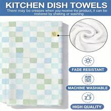 Dish Towel, Cleaning Cloth Flower, Polka Dot, Checkerboard Kitchen Towel Set Multi-Purpose High-Quality Kitchen Dry Towel Bar Towel Modern Design Quick-Dry, Ultra-Soft Polyester Kitchen Towel Dish Towels Hand Towels Tea Towel Bathroom Towel, Durable Fabric Perfect For Kitchen, Bathroom, Office & Restaurant Decor Holiday Decoration Family Gathering Decor Parties And Seasonal Celebrations Kitchen Gift Festival Gifts Ideal For Spring Decor & Festive Gatherings (Single-Sided Pattern) - 多色7 - 查看 6