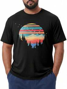 Camiseta de manga larga de gran tamaño para hombre Runcati, camiseta casual de manga corta con cuello redondo y estampado hawaiano para verano y playa. 2KKS - Negro - Ver 12