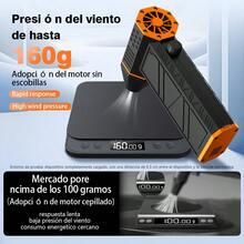 BiLOLLY Aspirador de polvo eléctrico: aspirador de aire comprimido de 150 000 RPM, batería recargable de 7000 mAh, secador de aire con tres velocidades ajustables, reutilizable, ideal para teclados de ordenador, uso en exteriores, automóviles y hogar. Un regalo perfecto para el Día del Padre. - Negro - Ver 5