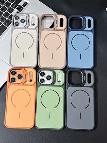 Ốp lưng điện thoại cao cấp có ngăn bảo vệ camera, tương thích với iPhone 17 Pro Max 17 Pro 17 16 15 14 Plus 13 Pro Max, kiểu ví đựng ống kính, có chân đế, làm bằng acrylic trong suốt chống sốc. - Màu xanh lam - Xem 3