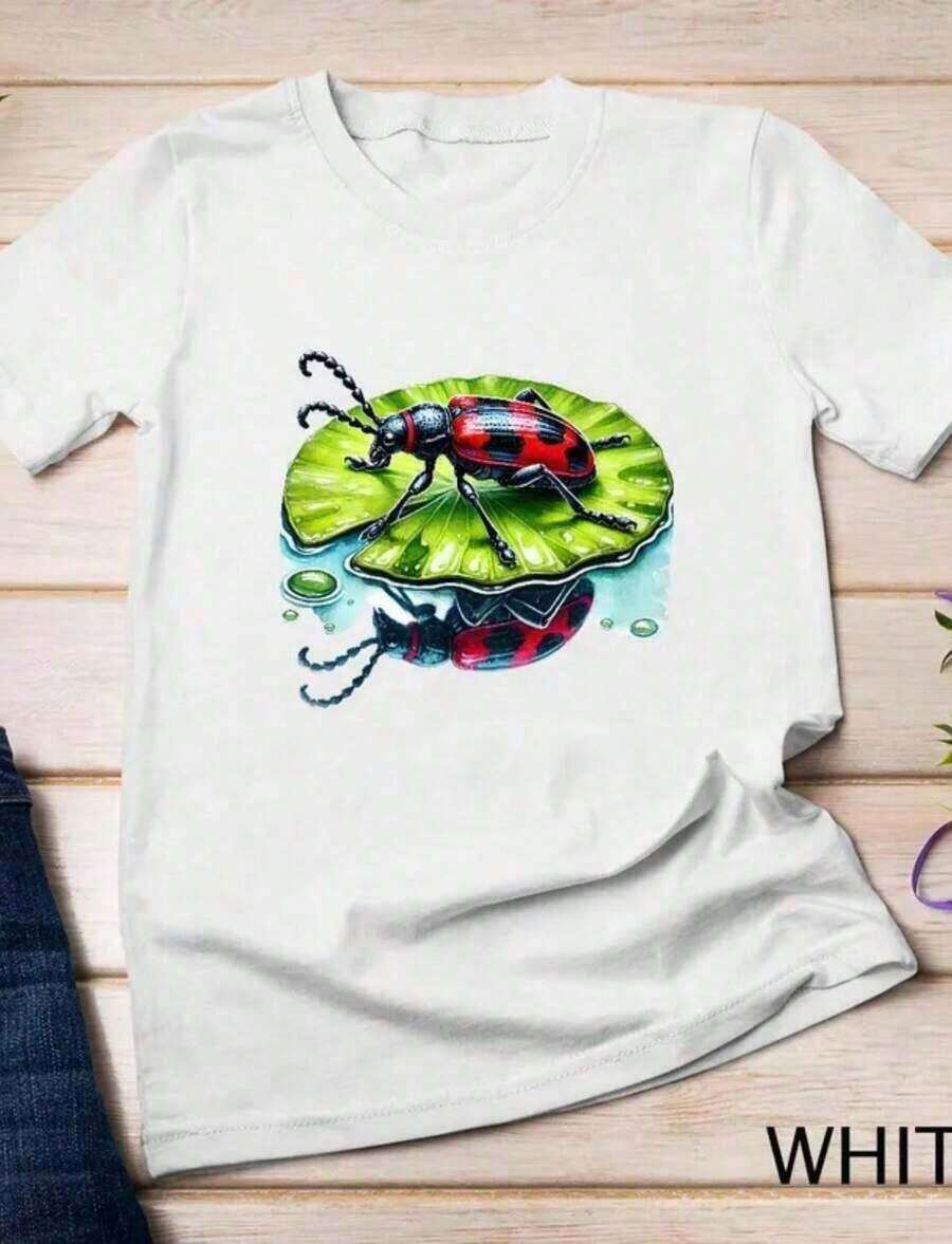'Summer Vibes' Print T-Shirt, Size S, Cute T-Shirt, Party T-Shirt, Beach T-Shirt, Summer T-Shirt - 紫羅蘭色 - 查看 1