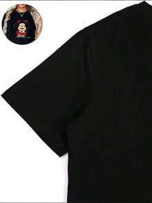 Camiseta de mujer 100% algodón con estampado temático de Mafalda. Diseño clásico minimalista de cuello redondo, fácil de combinar y adecuado para todas las formas de cuerpo. Perfecta para citas, desplazamientos diarios y salidas informales. Camiseta de mujer 100% algodón con estampado temático de Mafalda. Diseño clásico minimalista de cuello redondo, fácil de combinar y adecuado para todas las formas de cuerpo. Perfecto para citas, desplazamientos diarios y salidas informales. - Negro - Ver 5