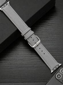 1件經典灰色商務智慧手錶錶帶，優雅簡約，相容 38mm 40mm 41mm 42mm 44mm 45mm 46mm 49mm Series Ultra 11 10 9 8 7 SE3 6 5 4 3 2 1，時尚智慧手錶錶帶，手錶配件 - 灰色 - 查看 4