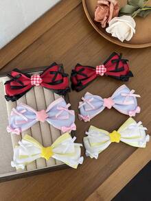 1 chiếc kẹp tóc nơ ren ngọt ngào dành cho nữ, phụ kiện cài tóc nơ Lolita dễ thương, đa năng cho đi làm hàng ngày, đám cưới, lễ hội âm nhạc, tiệc tùng, sinh nhật, mua sắm, du lịch, chụp ảnh, bất kỳ dịp nào, món quà tuyệt vời cho bạn thân, kẹp tóc, phụ kiện, mùa hè - Nhiều màu - Xem 15