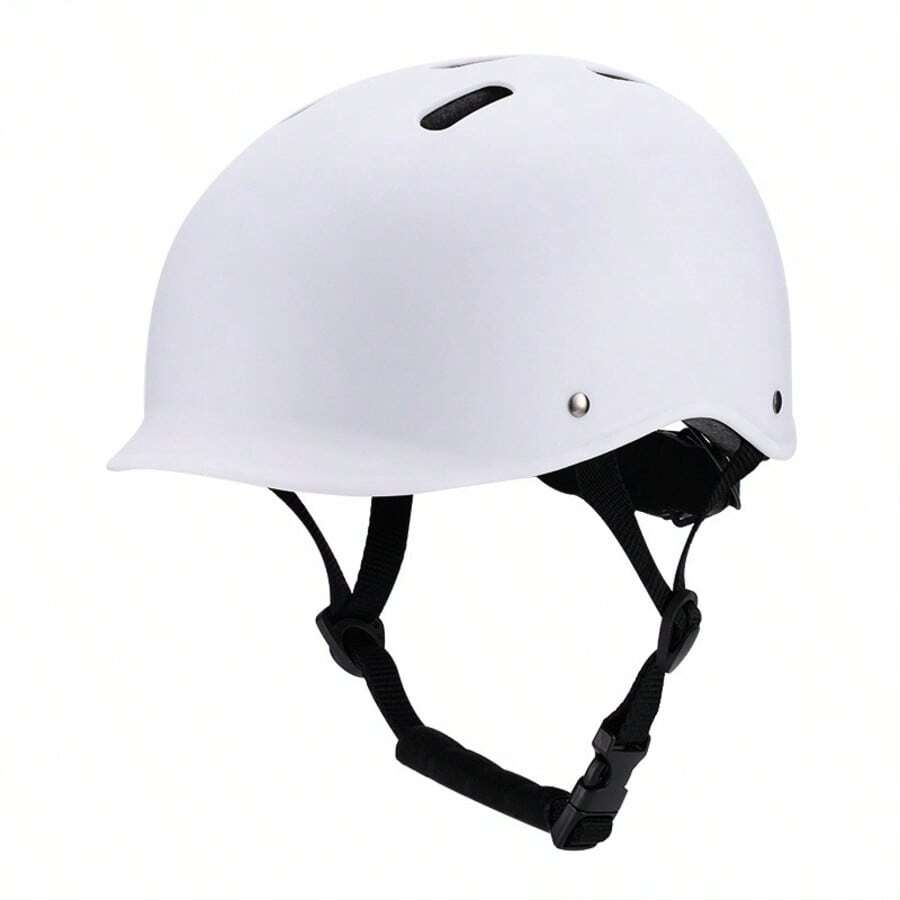 Skateboard Bike Helmet For Adults Adjustable Unisex Adult Helmet - Stylish & Cool, Perfect For Men & Women - Ideal Holiday & Birthday Gift - Available In Black & White - Paintable & Suitable For Various Sports
