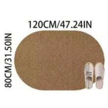 Thảm mây hình bầu dục họa tiết quả dứa, thích hợp cho sân hiên ngoài trời, ban công, chống tia UV, thảm trang trí hiên nhà kiểu Mỹ, sàn gỗ, thảm trải sàn tròn phong cách Bắc Âu cho phòng khách và phòng ngủ. - màu nâu - Xem 16