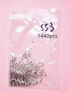 1包1440颗SS3-SS20透明平底水钻和仿水晶，DIY，美甲装饰，美甲配件，美甲产品，美甲装饰，美甲用品 - 彩色 - 查看 21